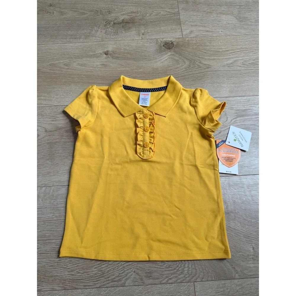 NWT Girls Kids Gymboree playproof uniforms nanotex short sleeve polo size 3T